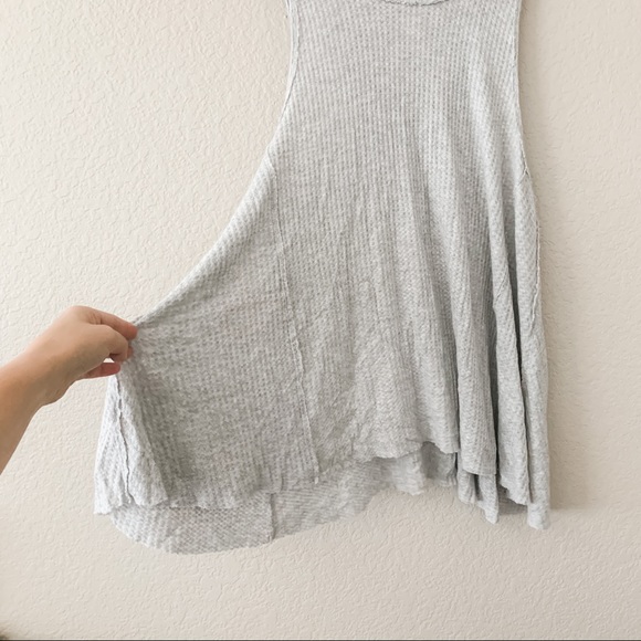 We The Free Cowl Neck Knit Swing It Tank L Gray - Picture 7 of 8
